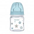 Canpol (Канпол) бутылочка пластиковая EasyStart Newborn антиколиковая с широким горлом с рождения, 120 мл белая