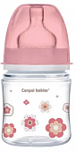 Canpol (Канпол) бутылочка пластиковая EasyStart Newborn антиколиковая с широким горлом с рождения, 120 мл розовая, Канпол